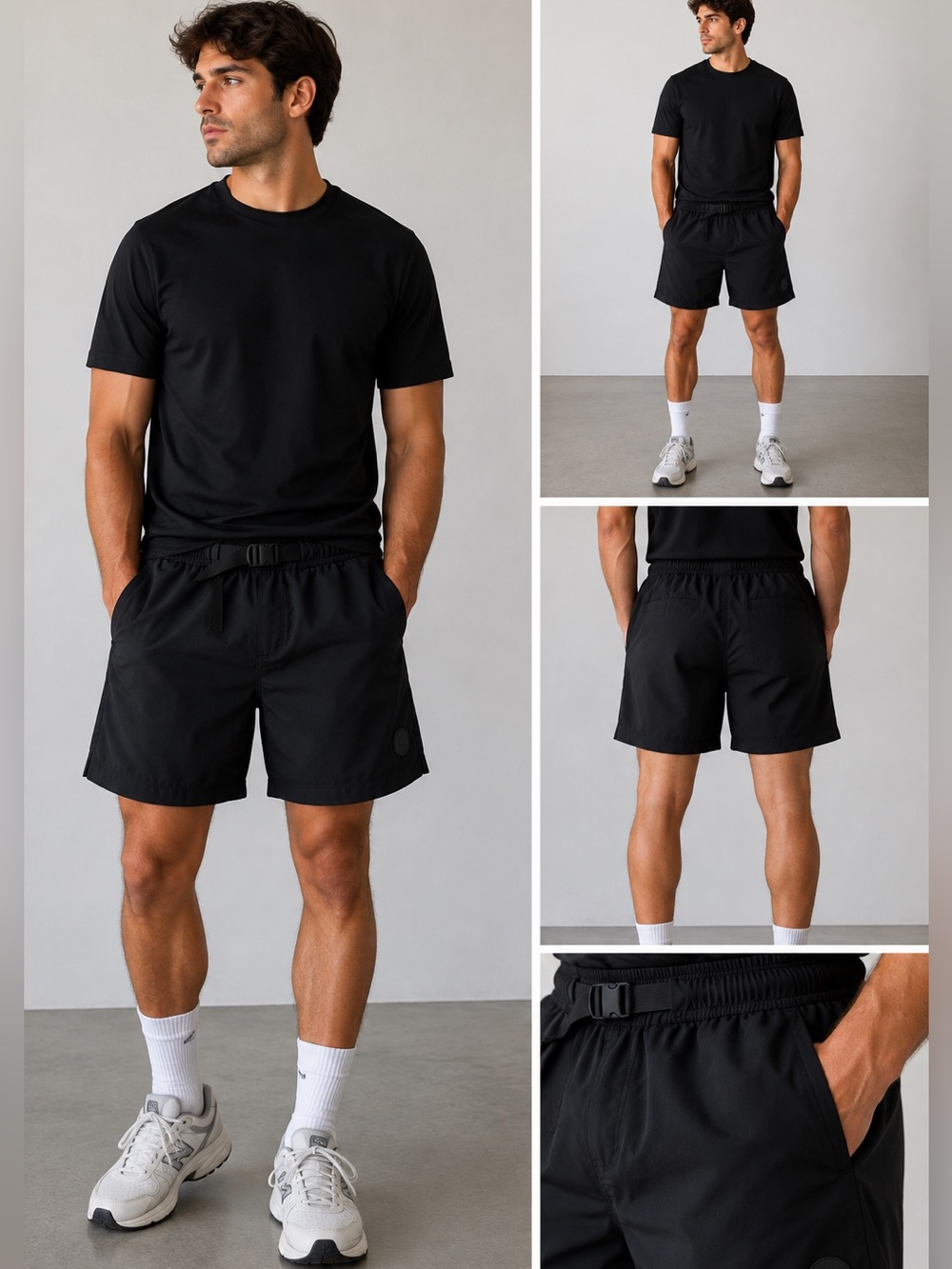SoleFly Black Athletic Shorts XL Men’s Elastic Waist Belted Sport.